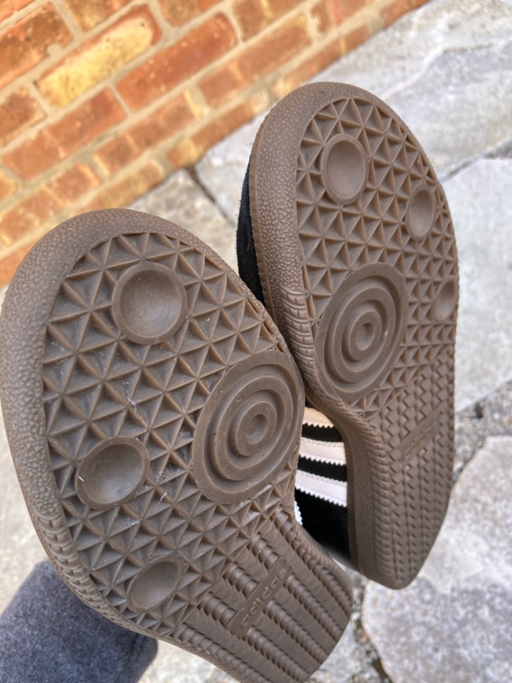 adidas Samba OG Black with White Stripes and Brown Gum Sole - Picture 12 of 17